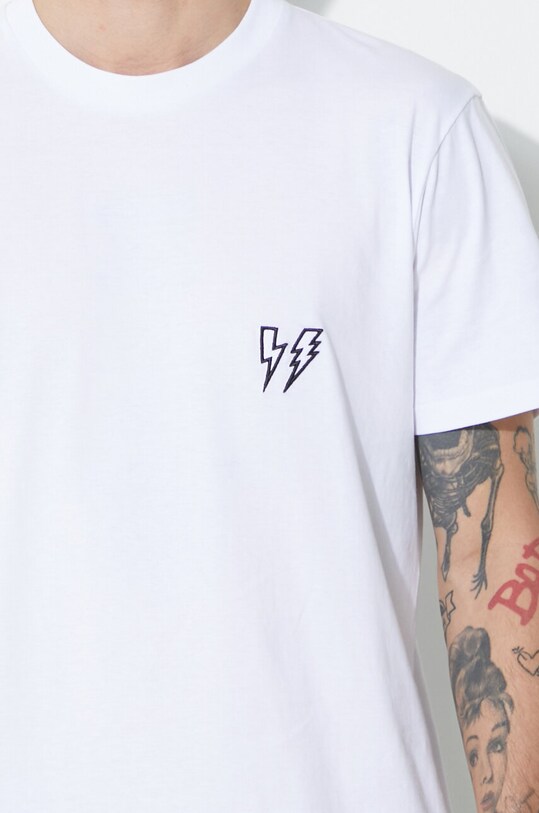 Neil Barrett cotton t-shirt Slim Double Bolt MY70218R.Y523.100N