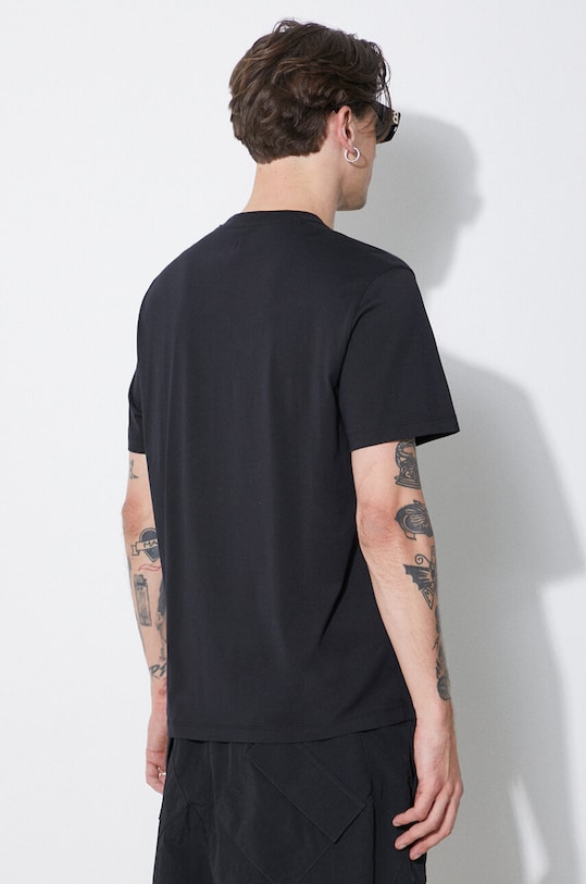 Одежда Хлопковая футболка Neil Barrett Slim "I See You" MY70261A.Y529.524N чёрный