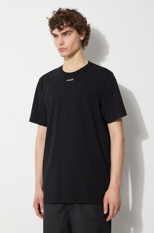 Бавовняна футболка Maharishi Micro Maharishi чорний 1307.BLACK