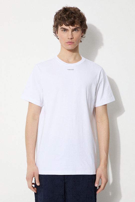 Maharishi t-shirt bawełniany Micro Maharishi bawełna biały 1307.WHITE
