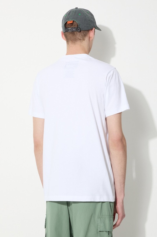 Oblečení Bavlněné tričko Maharishi Double Tigers Miltype 1305.WHITE bílá