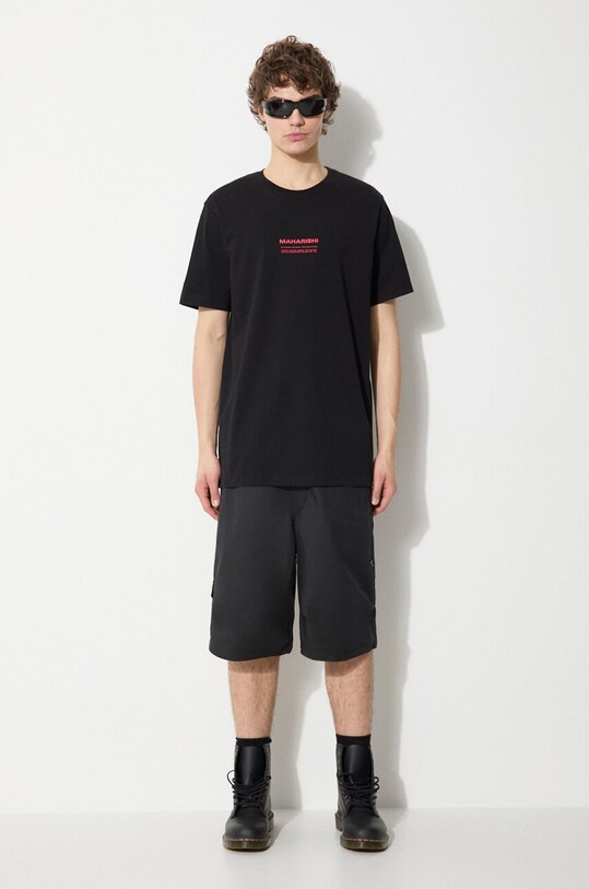 Бавовняна футболка Maharishi Th Anniversary Aum 1306.BLACK чорний SS24