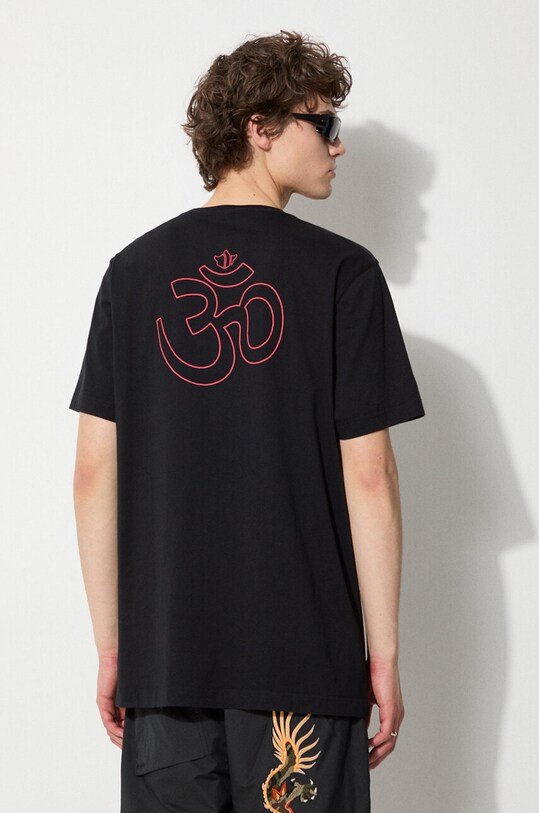 Clothing Maharishi cotton t-shirt Th Anniversary Aum 1306.BLACK black