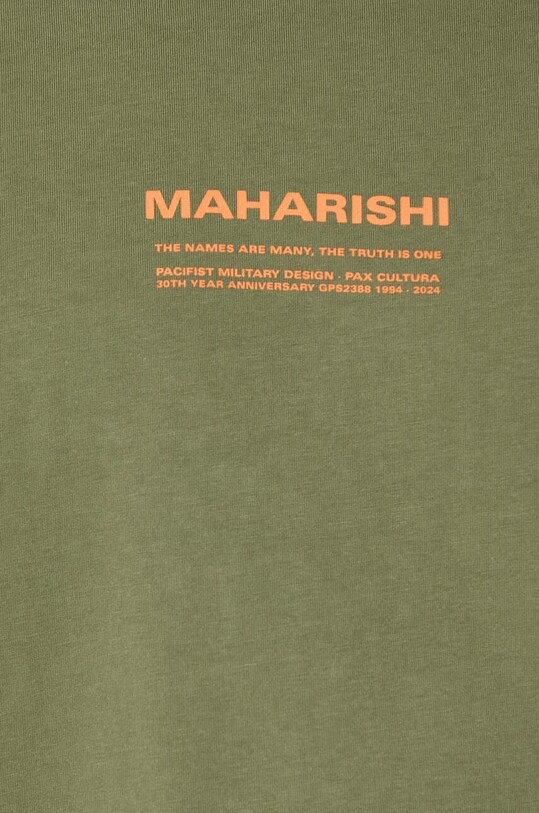 Бавовняна футболка Maharishi Th Anniversary Aum 1306.OLIVE