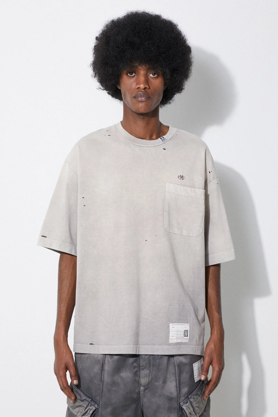 Maison MIHARA YASUHIRO t-shirt in cotone Sun Faded Tee rilassato beige A12TS611