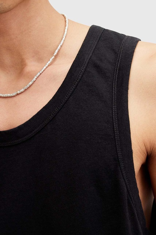 Βαμβακερό τοπ AllSaints KENDRICK VEST M005JA μαύρο SS24