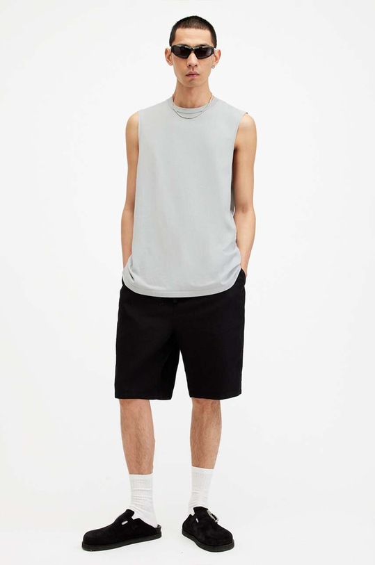 Oblečení Bavlněný top AllSaints REMI SL CREW M017JA šedá
