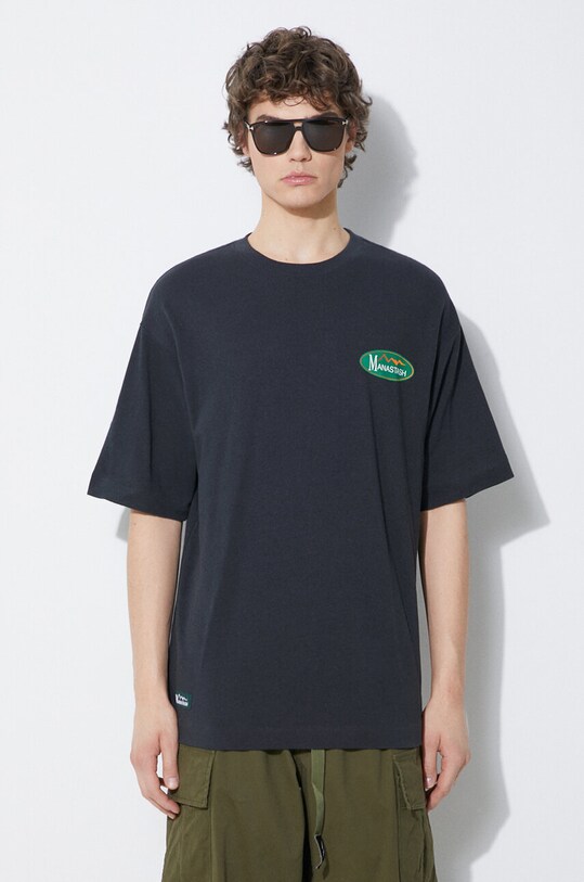 Одежда Футболка Manastash Hemp Original Logo 7924134002 чёрный