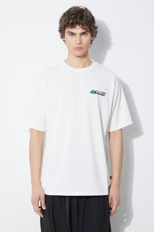 Clothing Manastash t-shirt Re:Poly Scheme Logo 7924134013 white