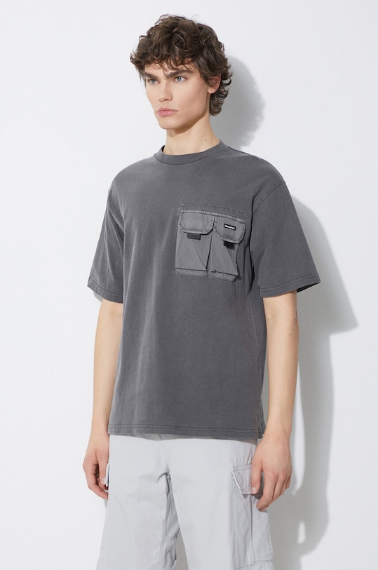 Хлопковая футболка Manastash Disarmed серый 7924135002