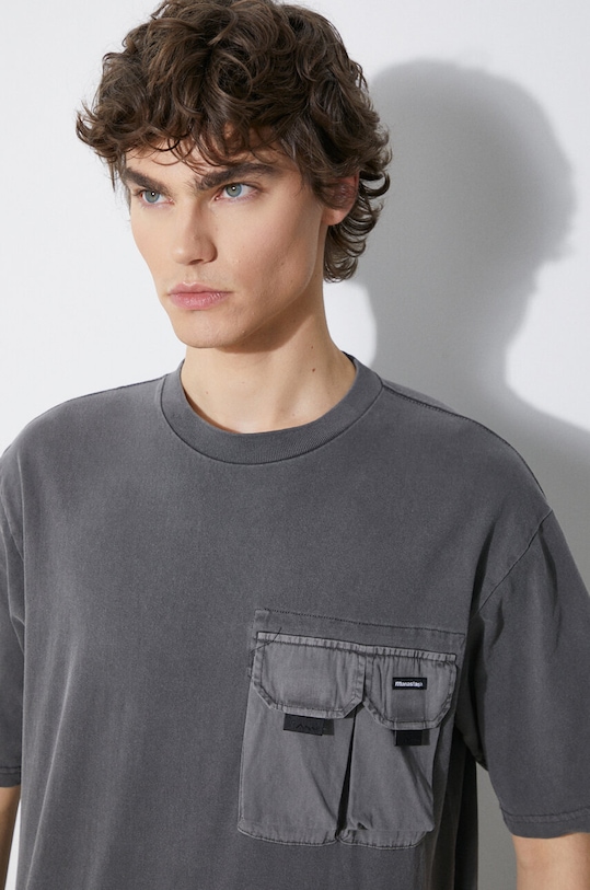 Хлопковая футболка Manastash Disarmed 7924135002 серый