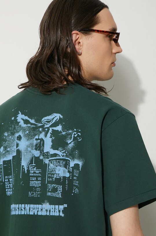 thisisneverthat tricou din bumbac Nightmare Tee TN241TTSST16 verde