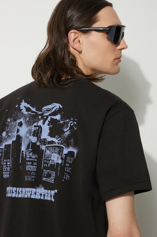 Бавовняна футболка thisisneverthat Nightmare Tee TN241TTSST16 чорний