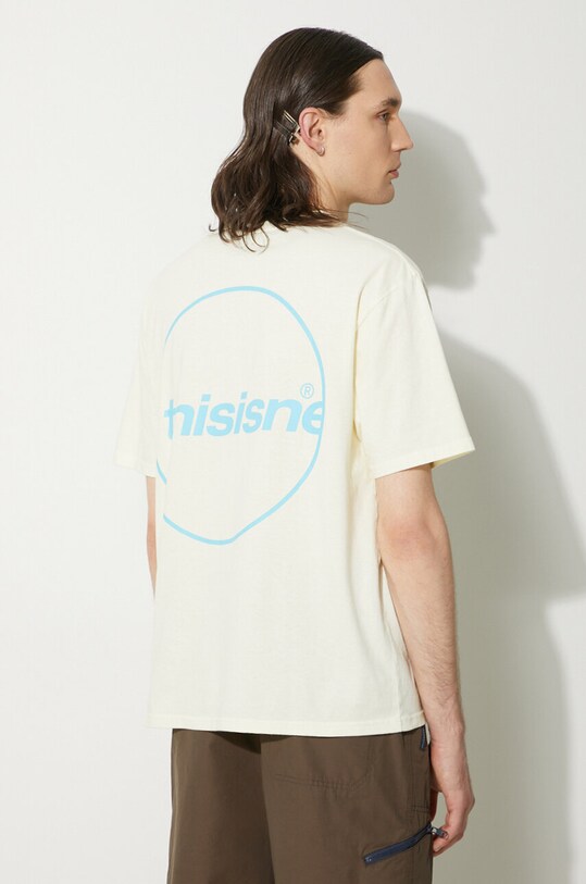 Одежда Хлопковая футболка thisisneverthat C-Logo Tee TN241TTSST29 бежевый