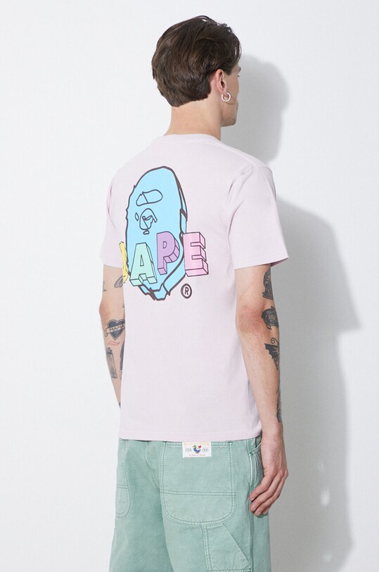 Clothing A Bathing Ape cotton t-shirt Bape Popsicle Tee 1J30110069 violet