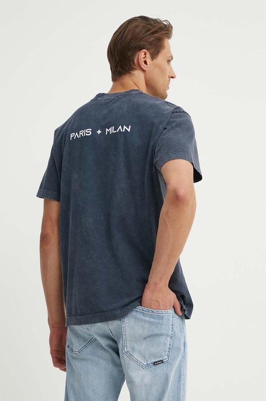 K+LUSHA t-shirt bawełniany granatowy KLFORCOTJ010PX