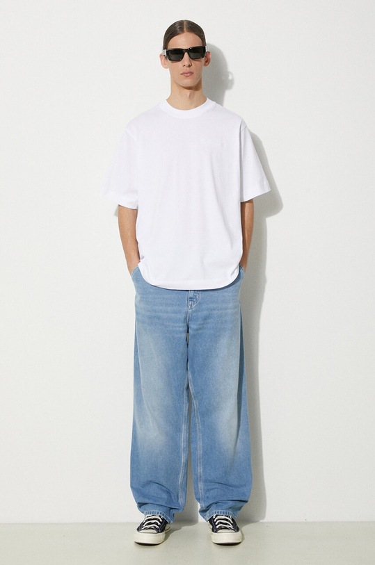 Lacoste t-shirt bawełniany TH7537 biały SS24