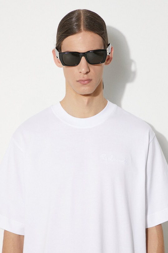 Lacoste t-shirt bawełniany TH7537 biały
