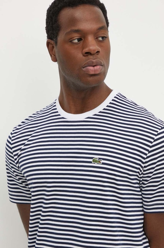 Lacoste t-shirt bawełniany granatowy TH9749