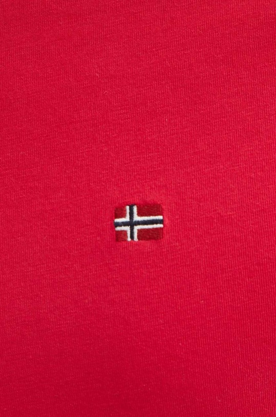 Βαμβακερό μπλουζάκι Napapijri SALIS NP0A4H8DR251 κόκκινο