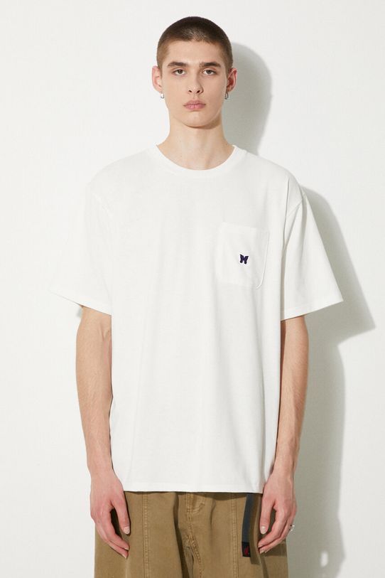 Футболка Needles S/S Crew Neck Tee гладкий белый OT262