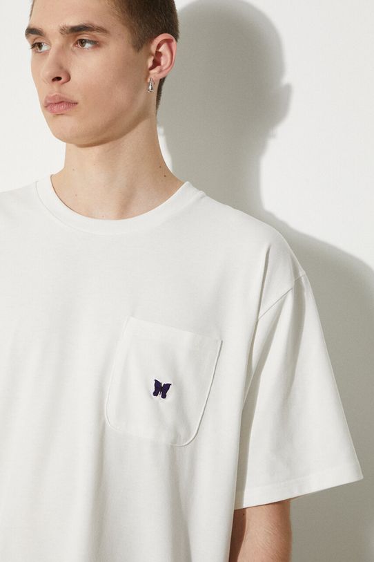 Tričko Needles S/S Crew Neck Tee OT262 bílá