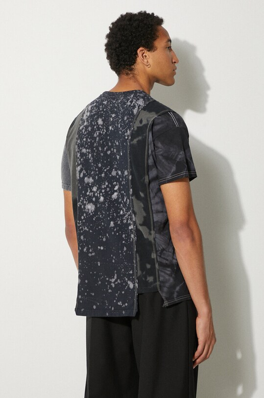 Clothing Needles cotton t-shirt 5 Cuts S/S Tee - B&W Mishmash OT307 black