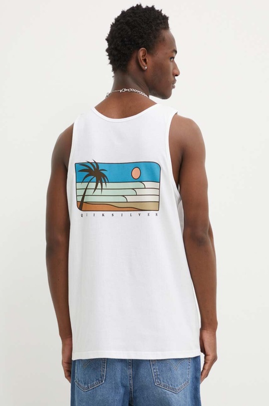 Odzież Quiksilver t-shirt bawełniany LINE UP EQYZT07705 beżowy