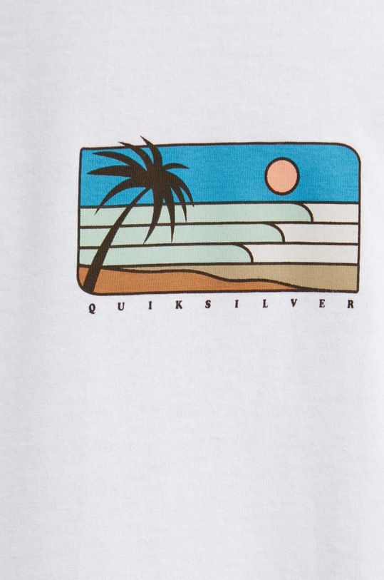Quiksilver t-shirt bawełniany LINE UP beżowy EQYZT07705