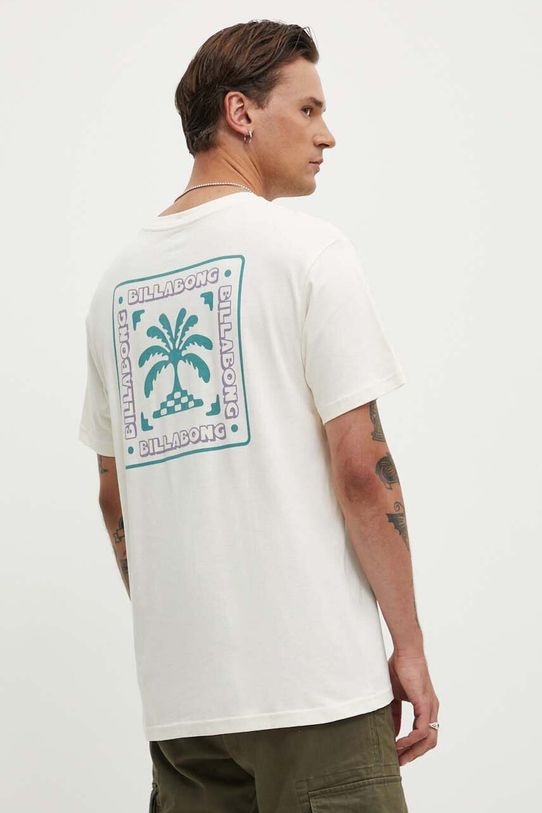 Billabong t-shirt bawełniany TROPPO nadruk beżowy ABYZT02400