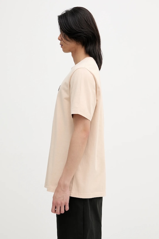 Maison Kitsuné t-shirt bawełniany Bold Fox Head Patch Comfort Tee Shirt MM00127KJ0118 beżowy SS25