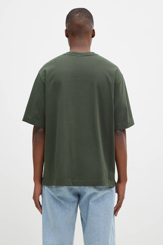 Clothing Maison Kitsuné cotton t-shirt Bold Fox Head Patch Oversize Tee Shirt LM00107KJ0119 green