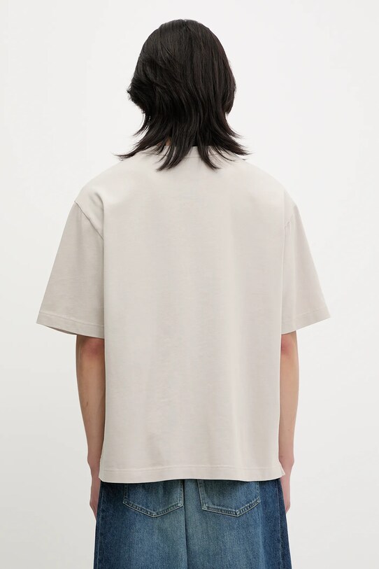Oblečenie Bavlnené tričko Maison Kitsuné Bold Fox Head Patch Oversize Tee Shirt LM00107KJ0119 béžová