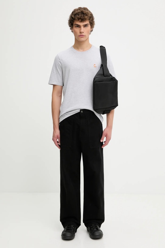 Maison Kitsuné t-shirt bawełniany Chillax Fox Patch Regular Tee Shirt LM00110KJ0008 szary