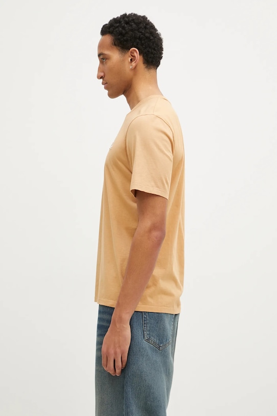 Maison Kitsuné tricou din bumbac Chillax Fox Patch Regular Tee Shirt LM00110KJ0008 portocaliu SS25