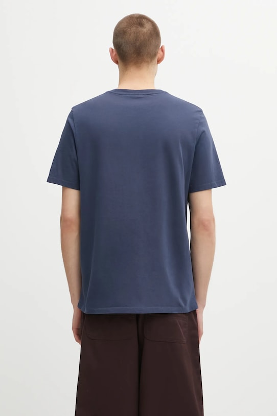 Odzież Maison Kitsuné t-shirt bawełniany Chillax Fox Patch Regular Tee Shirt LM00110KJ0008 granatowy