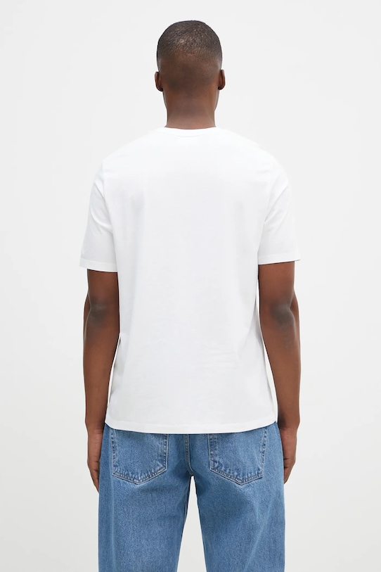 Odzież Maison Kitsuné t-shirt bawełniany Fox Head Patch Regular Tee Shirt LM00104KJ0008 biały