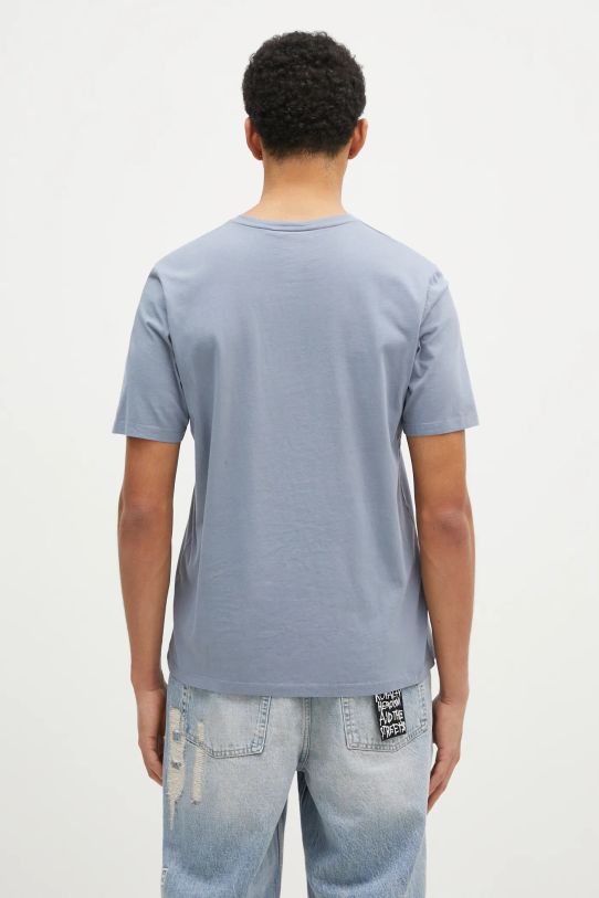 Одяг Бавовняна футболка Maison Kitsuné Fox Head Patch Regular Tee Shirt LM00104KJ0008 блакитний