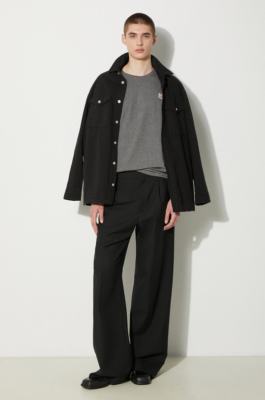 Maison Kitsuné t-shirt in cotone Fox Head Patch Regular Tee Shirt LM00104KJ0008 grigio AW24