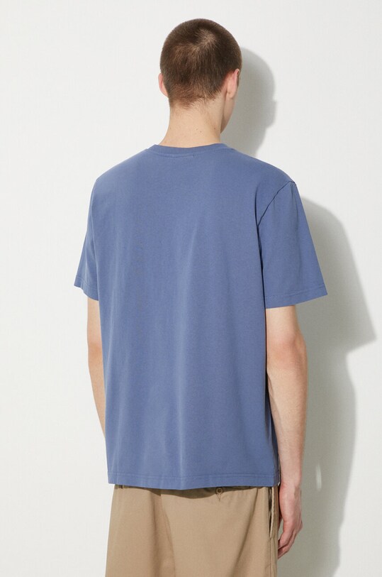 Odzież Maison Kitsuné t-shirt bawełniany Handwriting Comfort Tee Shirt MM00126KJ0118 niebieski