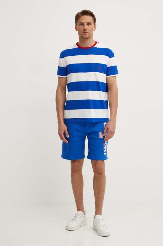 Polo Ralph Lauren t-shirt bawełniany 710927065 niebieski SS24