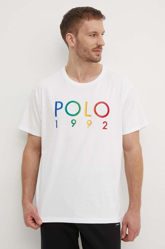 Бавовняна футболка Polo Ralph Lauren білий 710934742