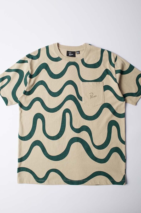 by Parra cotton t-shirt Sound Waved regular beige 51310