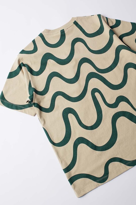 by Parra cotton t-shirt Sound Waved 51310 beige