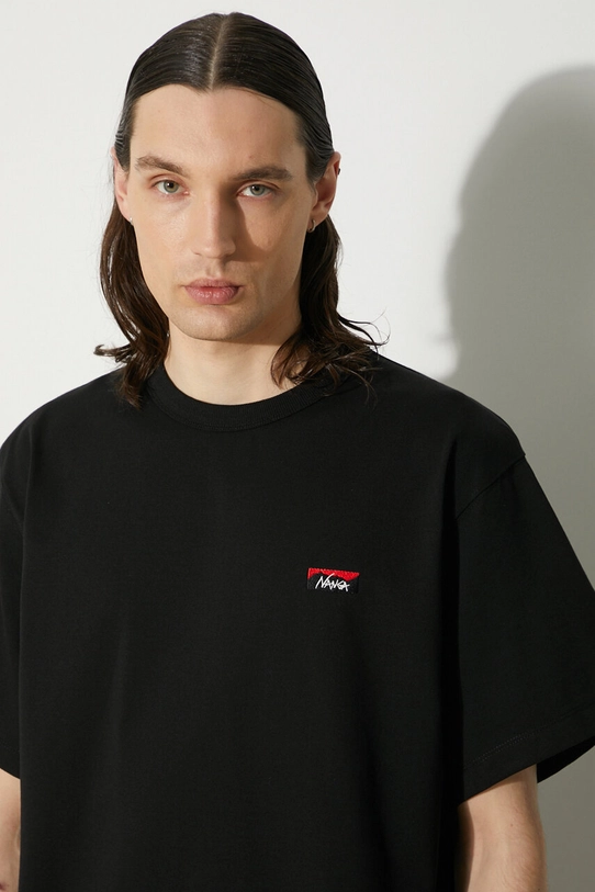 Nanga t-shirt Eco Hybrid Box Logo Embroidery Tee NW2411.1G804.A nero