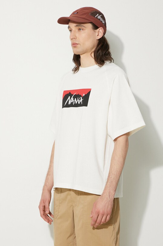Тениска Nanga Eco Hybrid Box Logo Loose Fit Tee бял NW2311.1G209