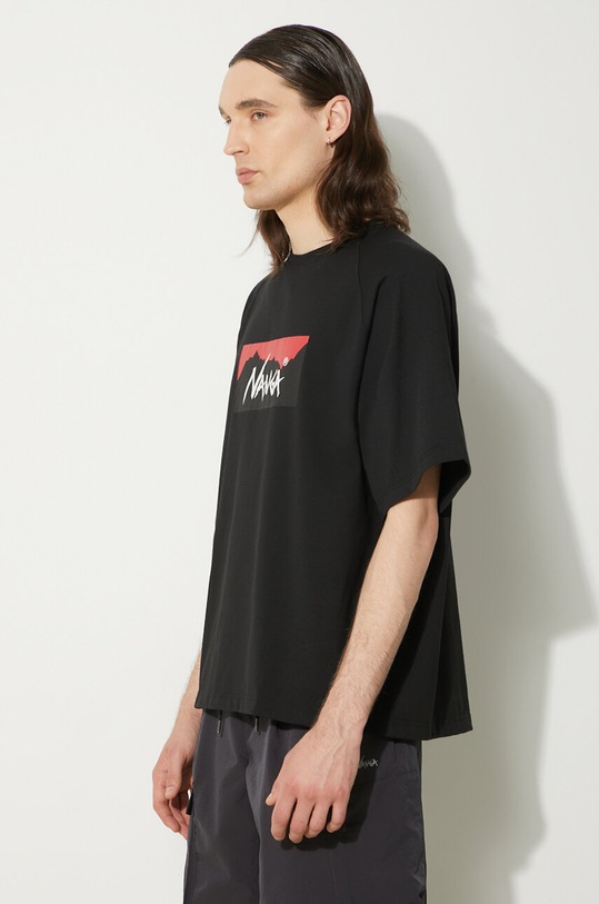 Nanga t-shirt Eco Hybrid Box Logo Loose Fit Tee NW2311.1G209 nero