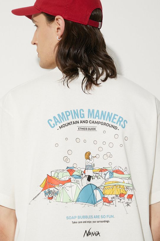 Тениска Nanga Eco Hybrid Camping Manners Soap Bubbles Tee