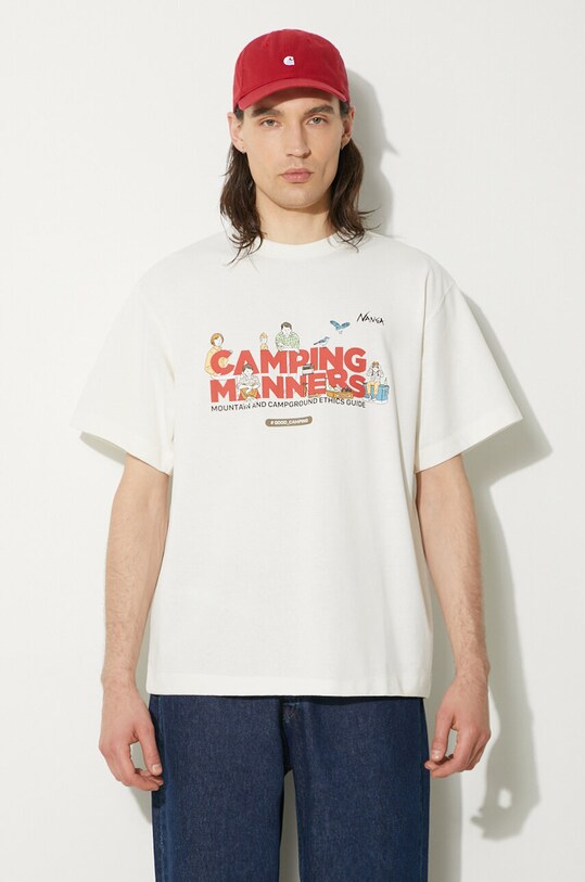 Μπλουζάκι Nanga Eco Hybrid Camping Manners Soap Bubbles Tee λευκό NW2411.1G801.A