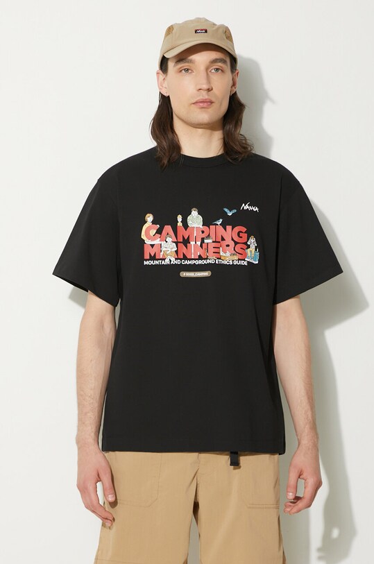 Μπλουζάκι Nanga Eco Hybrid Camping Manners Wild Animals Tee μαύρο NW2411.1G800.A